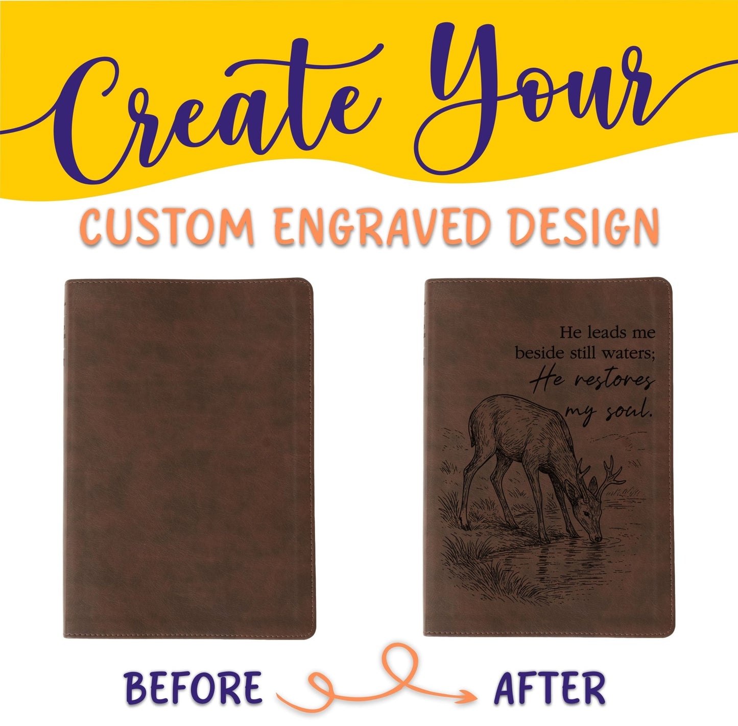 Personalized NLT Life Recovery Bible: Create Your Own Custom Engraved Design with a Designer, Christian Recovery Gift for Men & Women - Religious Books - Aylev