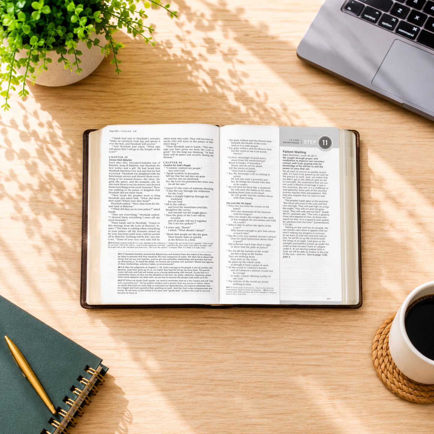Personalized NLT Life Recovery Bible, Second Edition, Custom Engraved Name, Christian Gift for Sobriety, Recovery  for Men & Women