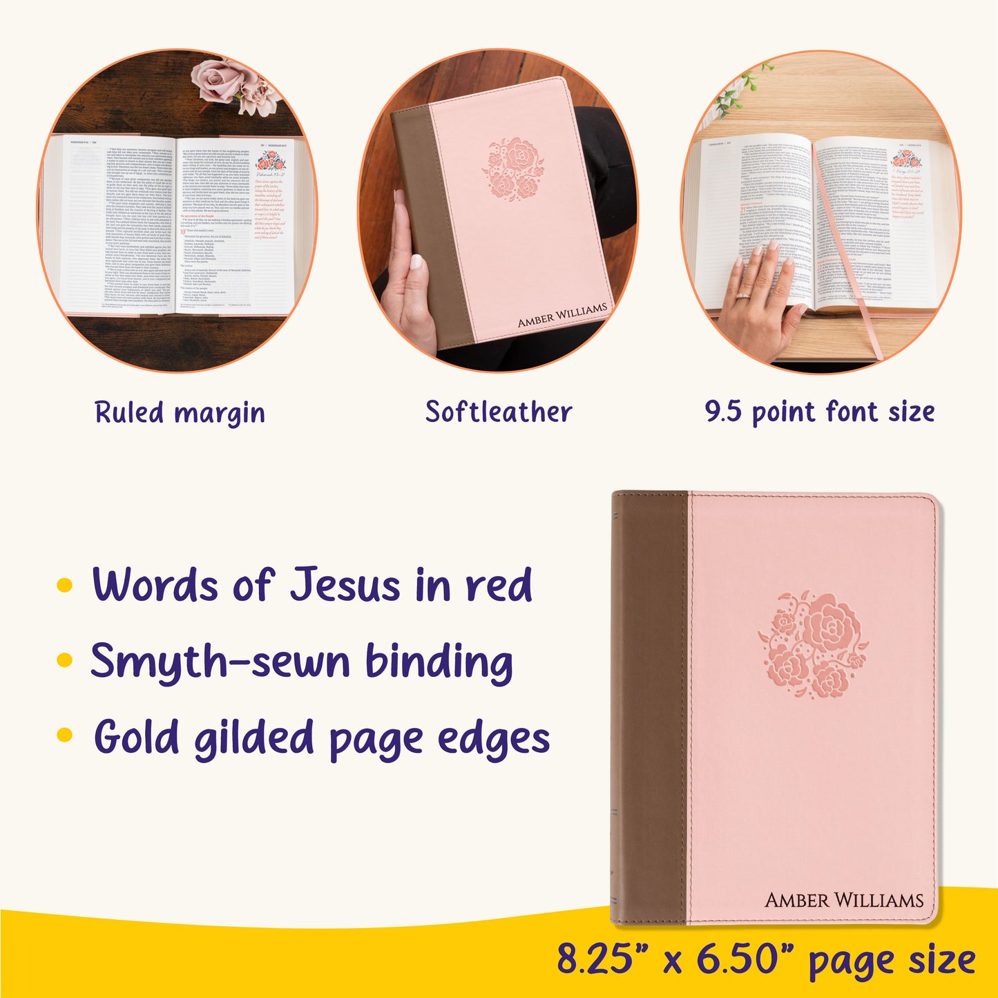 Personalized Women's NIV Bible with name Engraved, NIV Journaling Bible, Custom Bible Engraved Name, New International Version, Baptism Gift