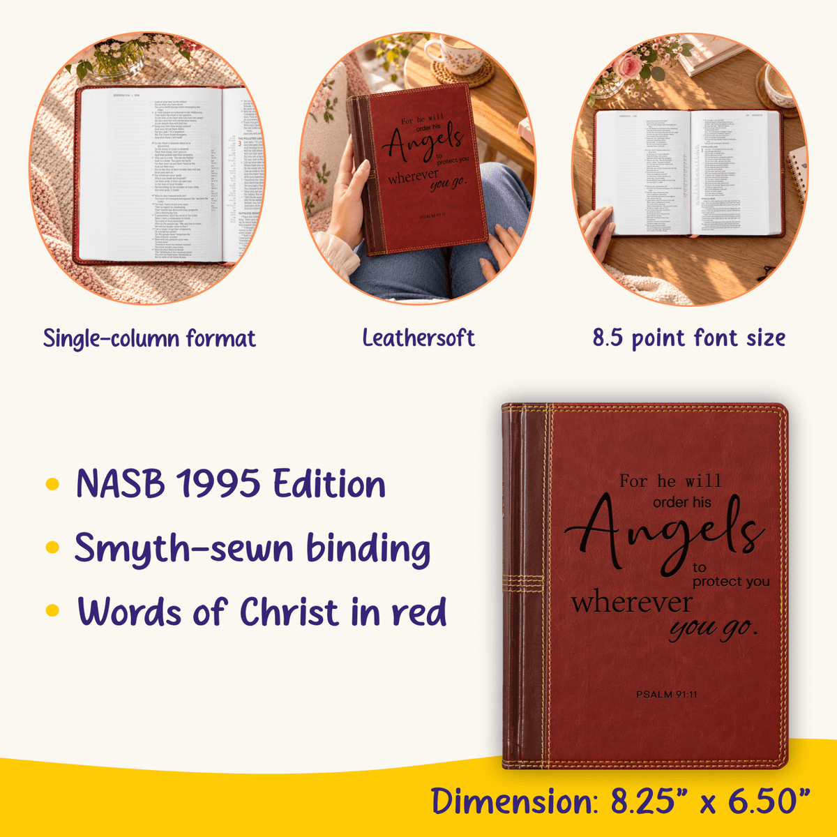 Personalized NASB Bible: Create Your Own Custom Engraved Design with a Designer, Wide Margin Red Letter, New American Standard Holy Bible - Religious Books - Aylev
