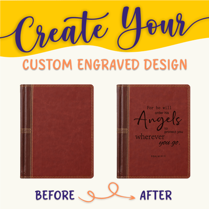 Personalized NASB Bible: Create Your Own Custom Engraved Design with a Designer, Wide Margin Red Letter, New American Standard Holy Bible - Religious Books - Aylev