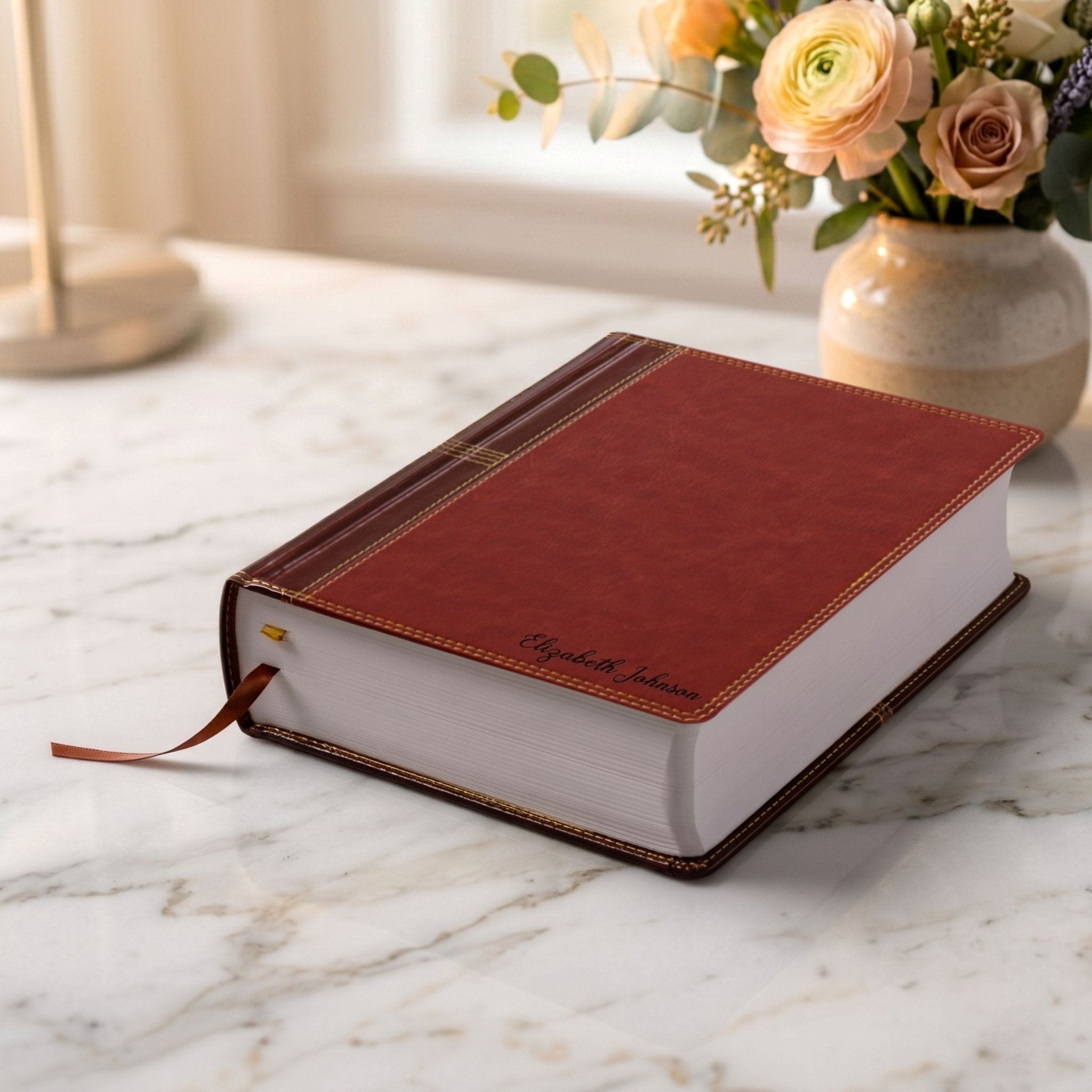 Personalized NASB Single Column Reference Bible, Custom Bible Name Engraved, New American Standard Christian & Baptism Gift for Men or Women - Religious Books - Aylev