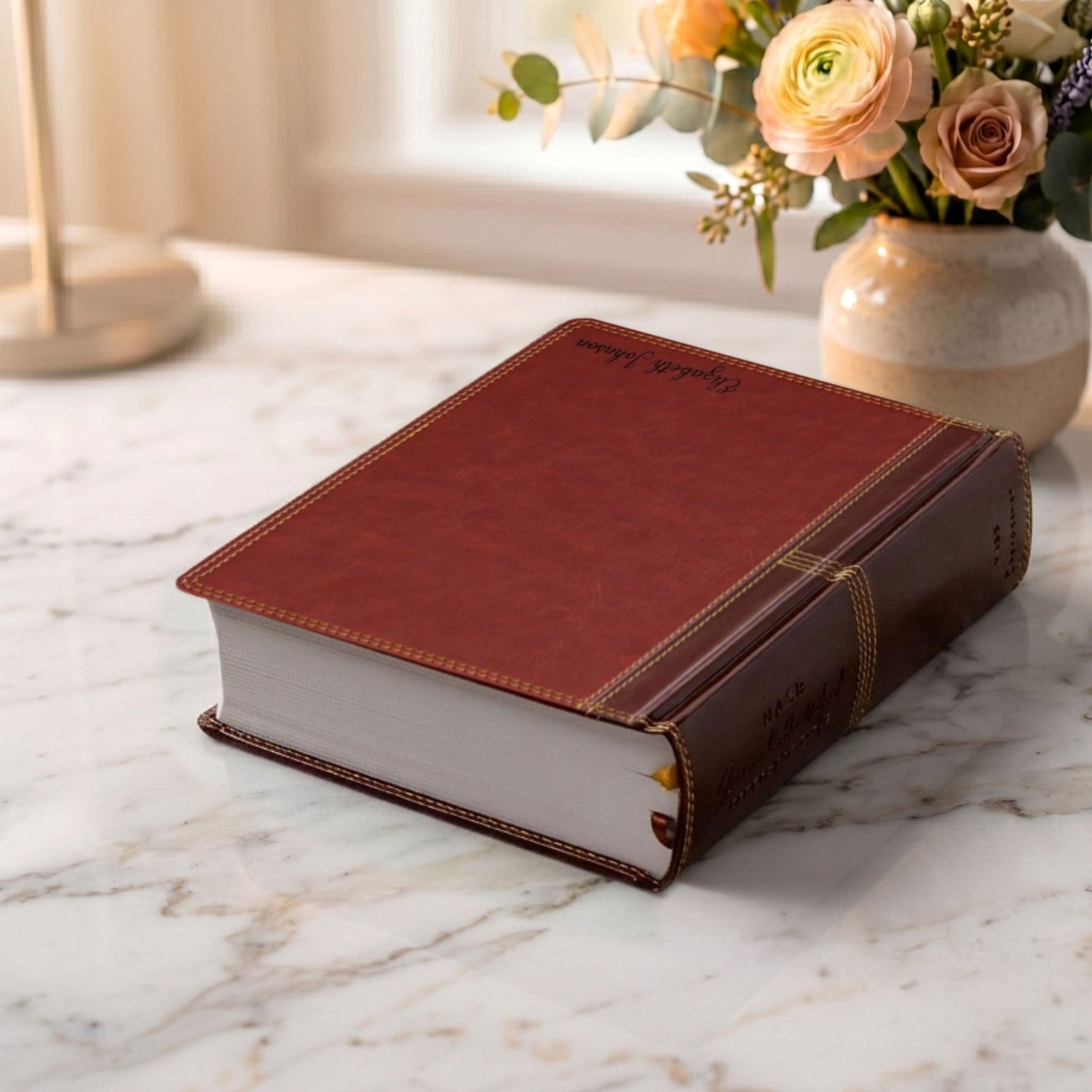Personalized NASB Single Column Reference Bible, Custom Bible Name Engraved, New American Standard Christian & Baptism Gift for Men or Women - Religious Books - Aylev