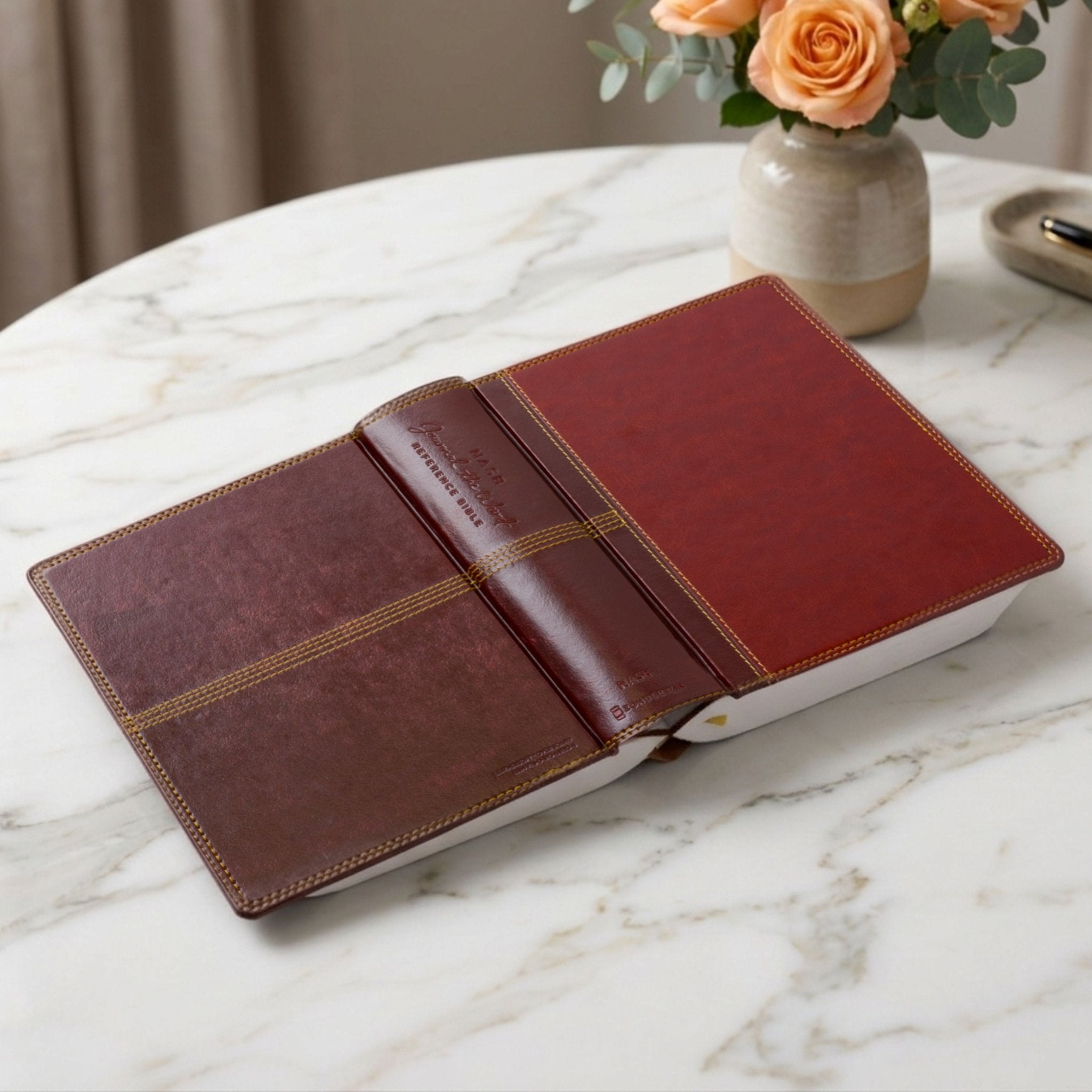 Personalized NASB Single Column Reference Bible, Custom Bible Name Engraved, New American Standard Christian & Baptism Gift for Men or Women - Religious Books - Aylev