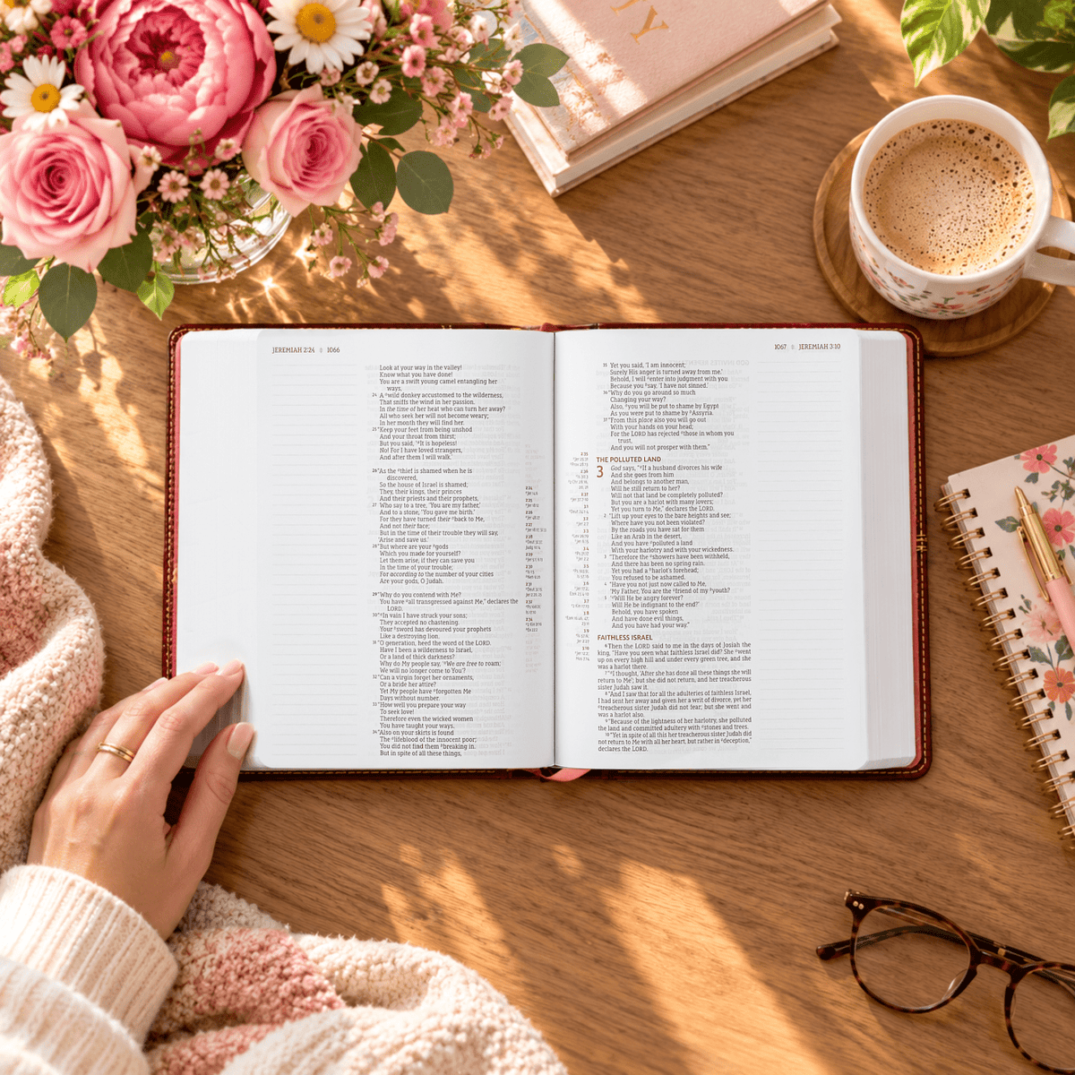 Personalized NASB Single Column Reference Bible, Daughter of a King Lion Design, Custom Engraved Name, Christian Baptism Bible Gift for Her - Religious Books - Aylev