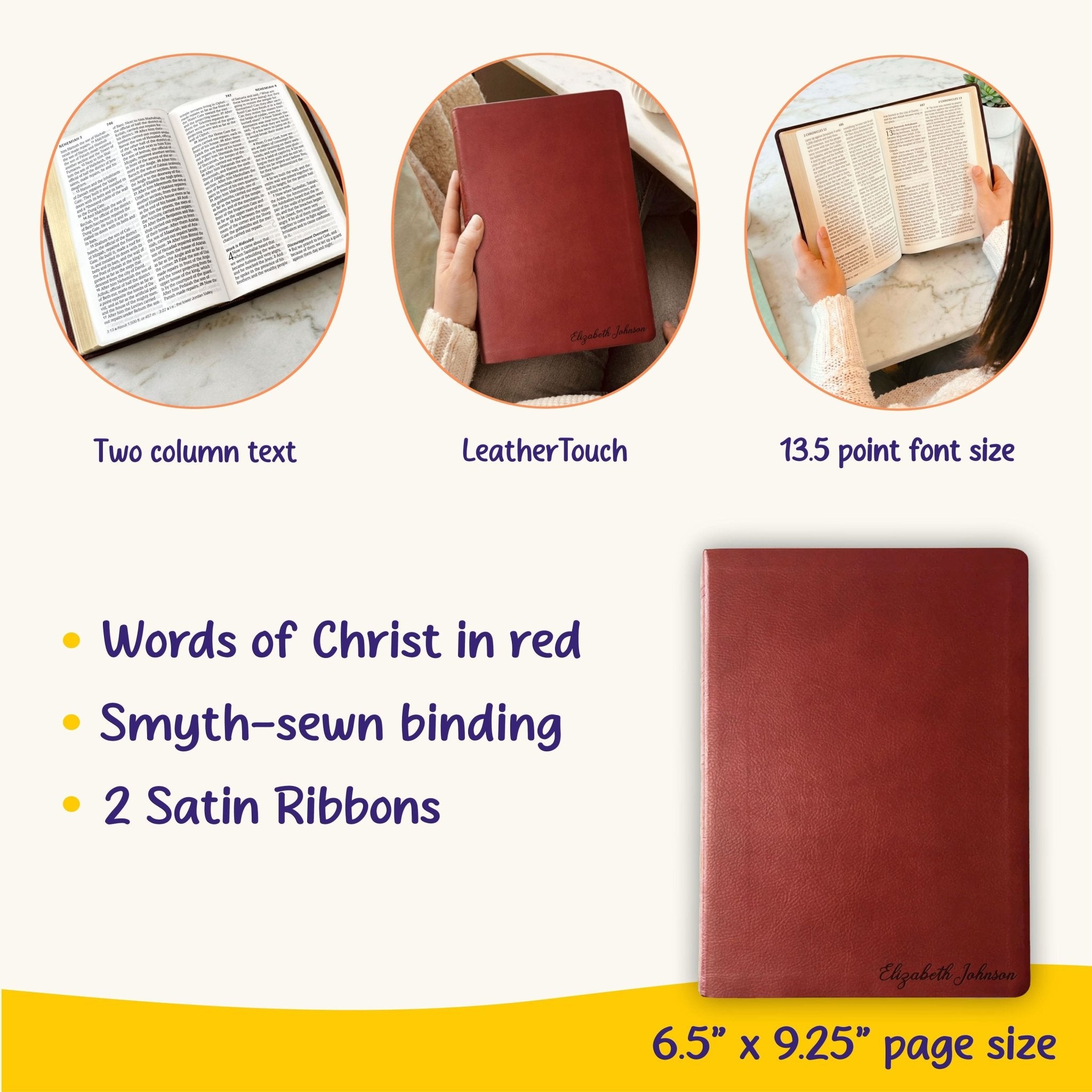 Personalized NASB Bible with Name Engraved, NASB Giant Print Bible, Custom Bible Name Engraved, New American Standard Bible, Baptism Gifts - Religious Books - Aylev