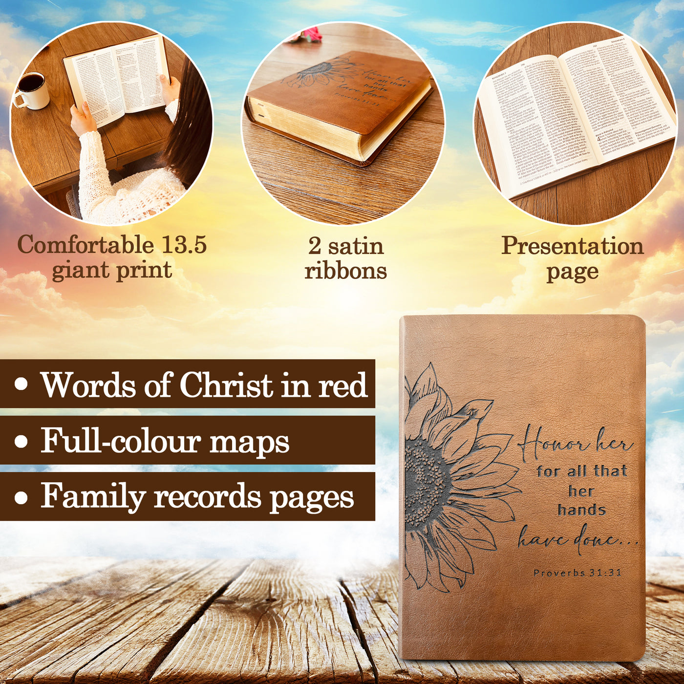 Custom NASB Bible | Giant Print Bible | Custom Bible Engraved NASB version | Christian Gifts Baptism Gifts NASB Bible Women Men