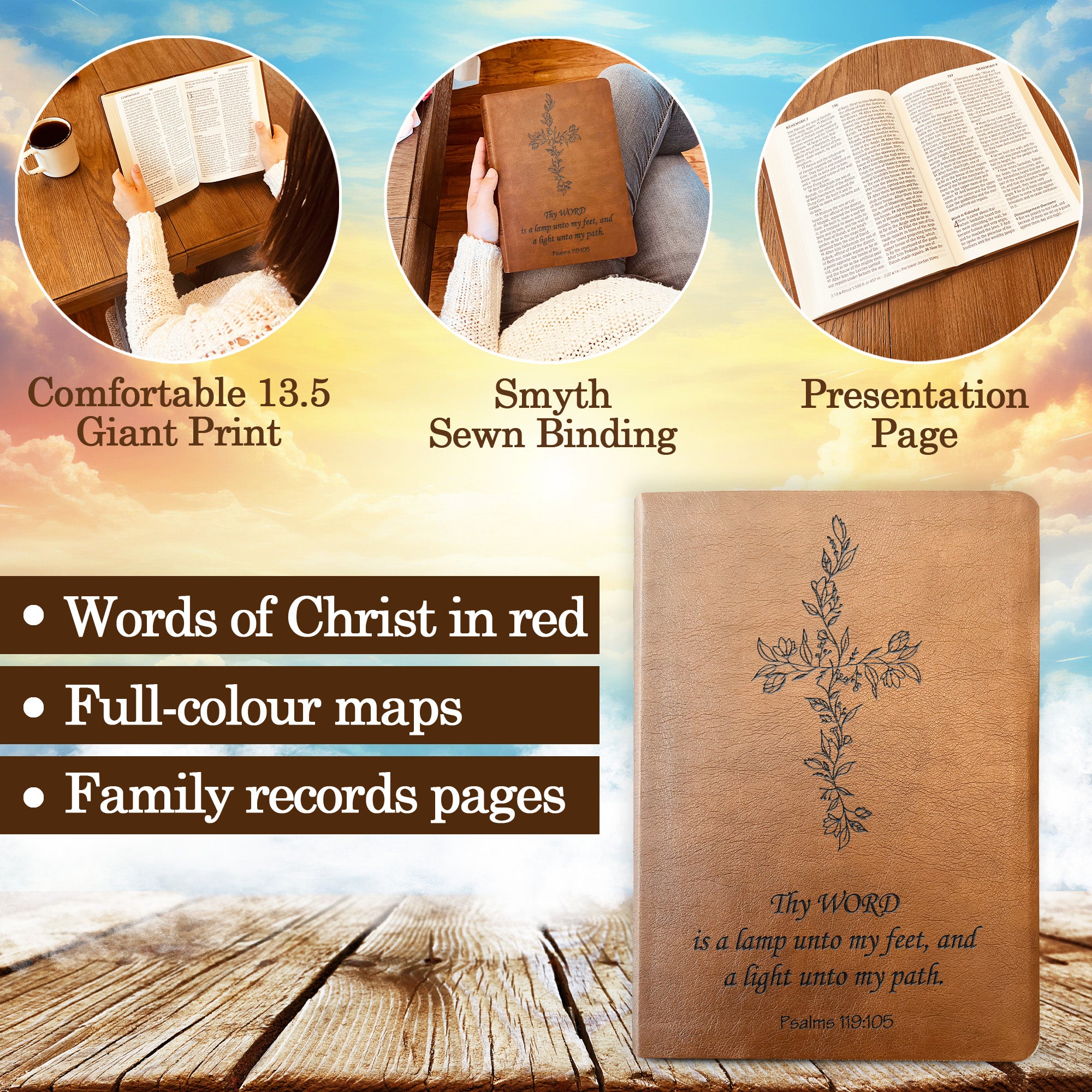 Personalized NASB Bible: Create Your Own Custom Engraved Design with a Designer, Giant Print Red Letter New American Standard  Holy Bible - Aylev