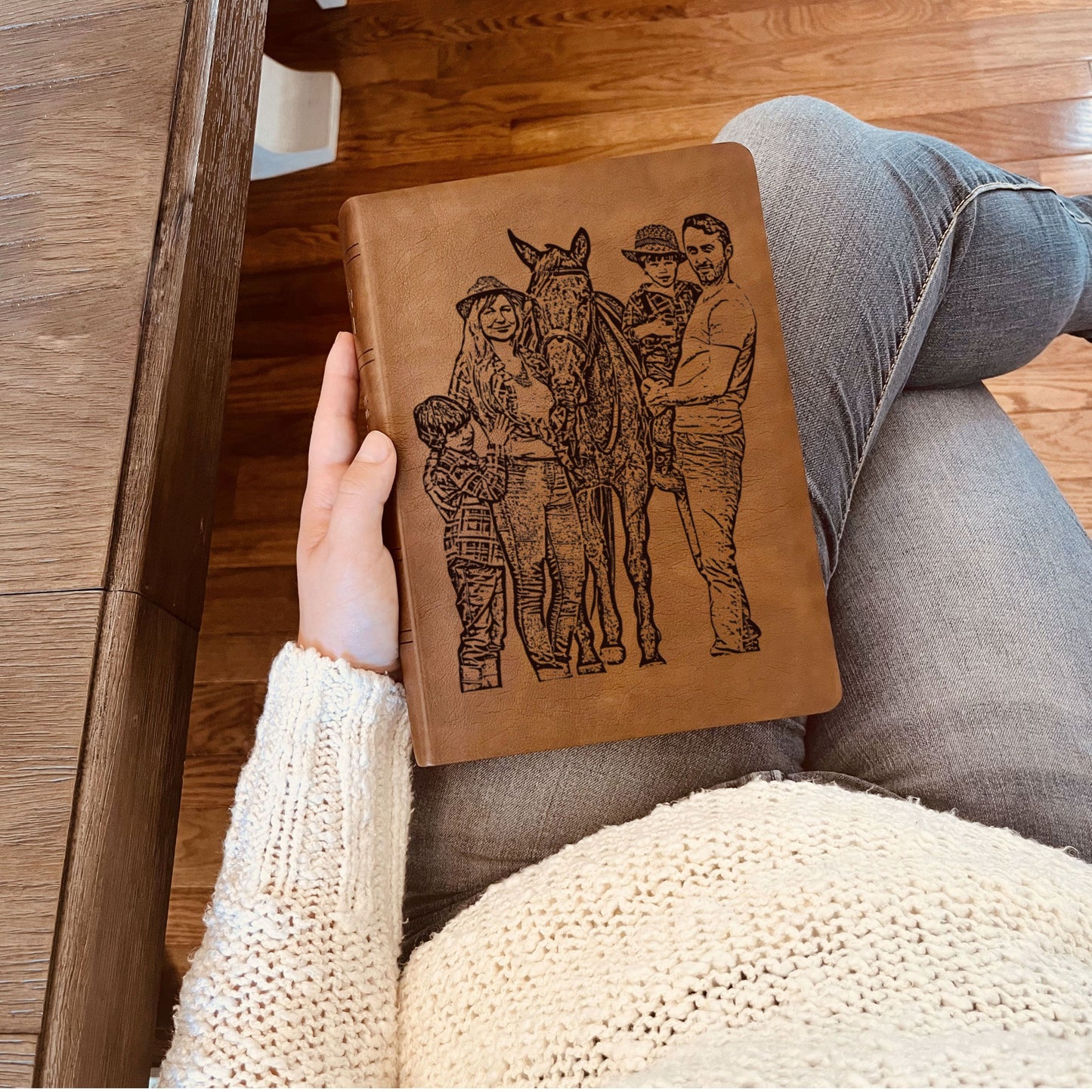 Personalized NASB Giant Print Bible, Your Photo Engraved, Family Records Pages, Custom Engraved Bible, Christian, Baptism, or Wedding Gift