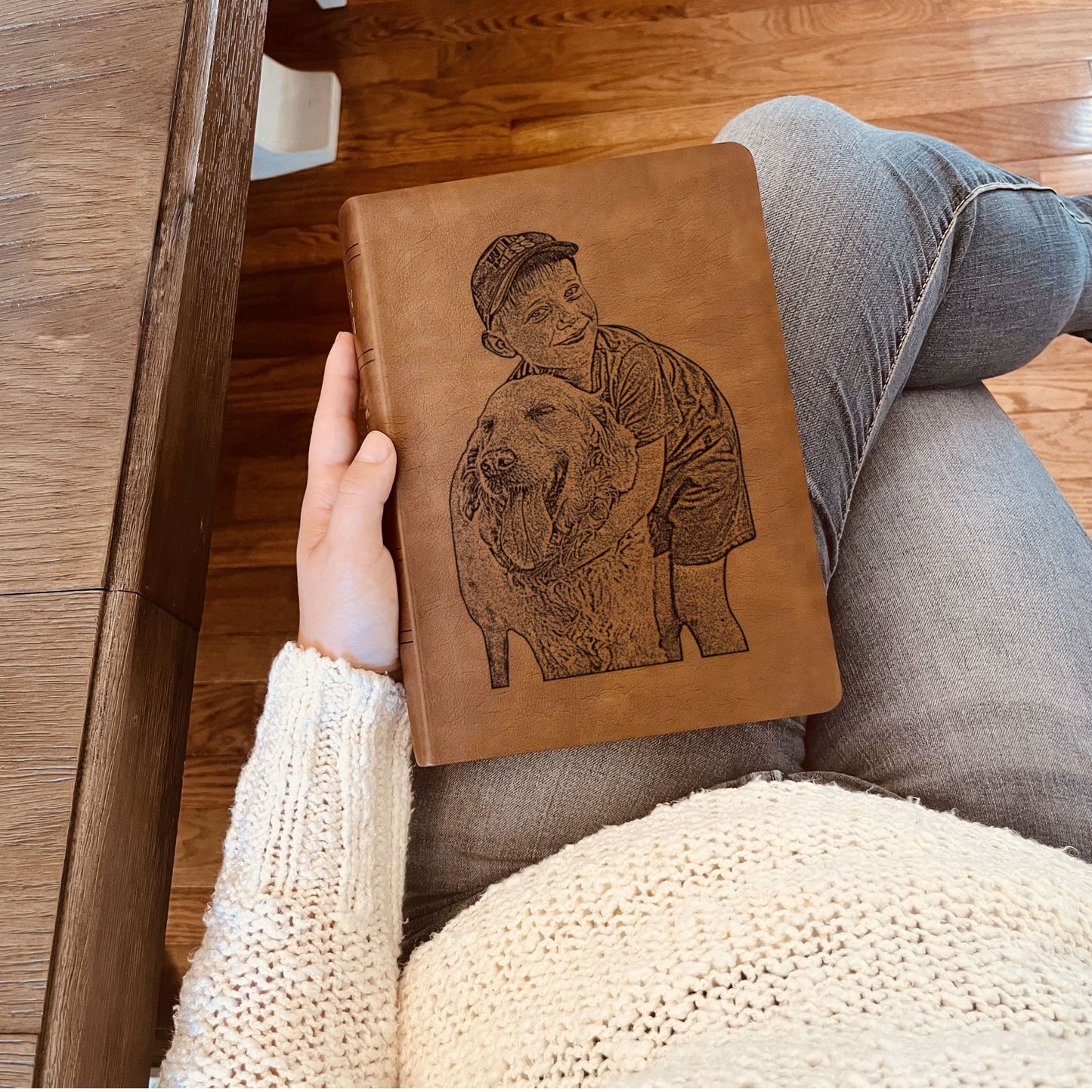 Personalized NASB Giant Print Bible, Your Photo Engraved, Family Records Pages, Custom Engraved Bible, Christian, Baptism, or Wedding Gift
