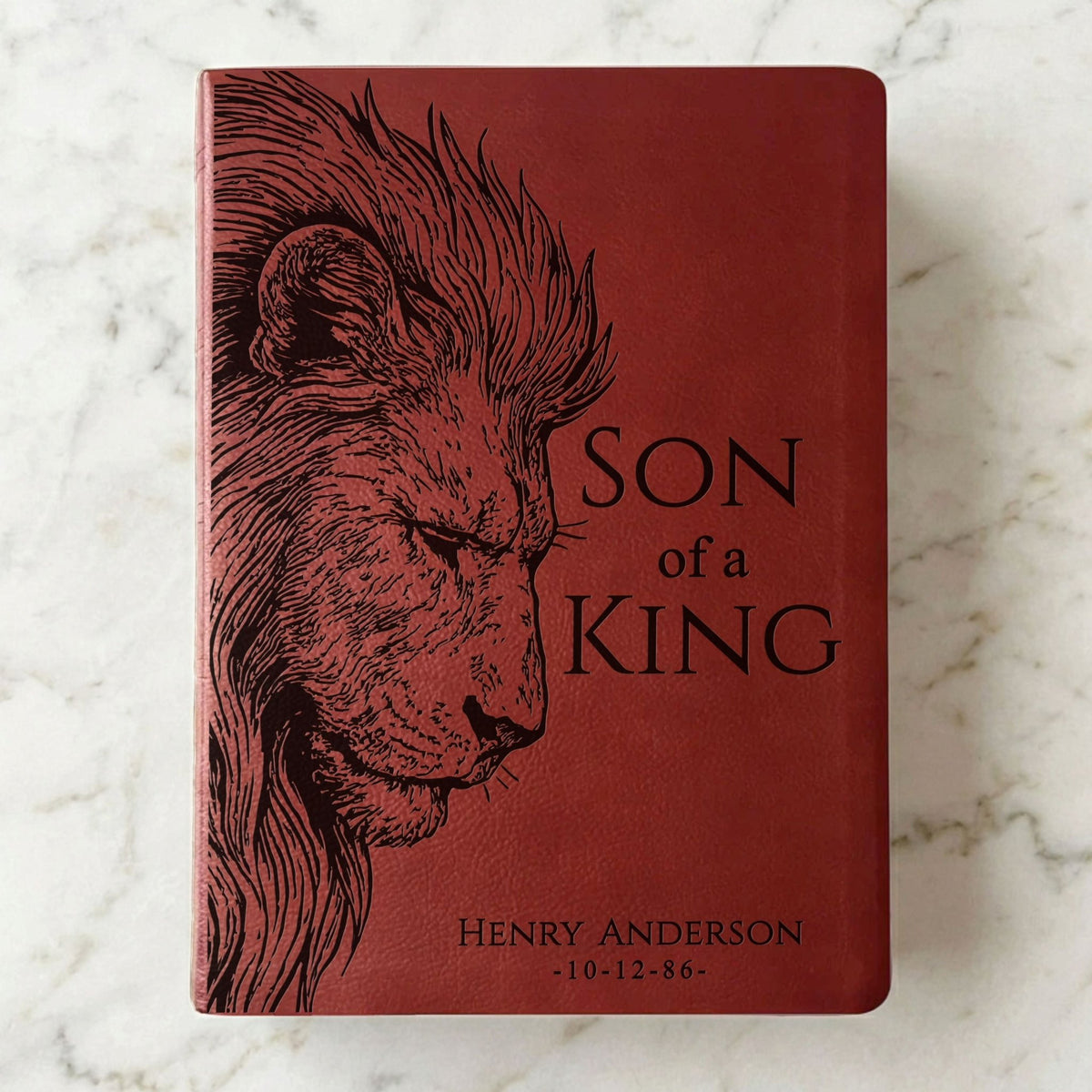 Personalized NASB Giant Print Bible, Son of a King Lion Design, Custom Engraved Name, Christian Gift, Baptism Gift, Bible Gift for Him - Religious Books - Aylev