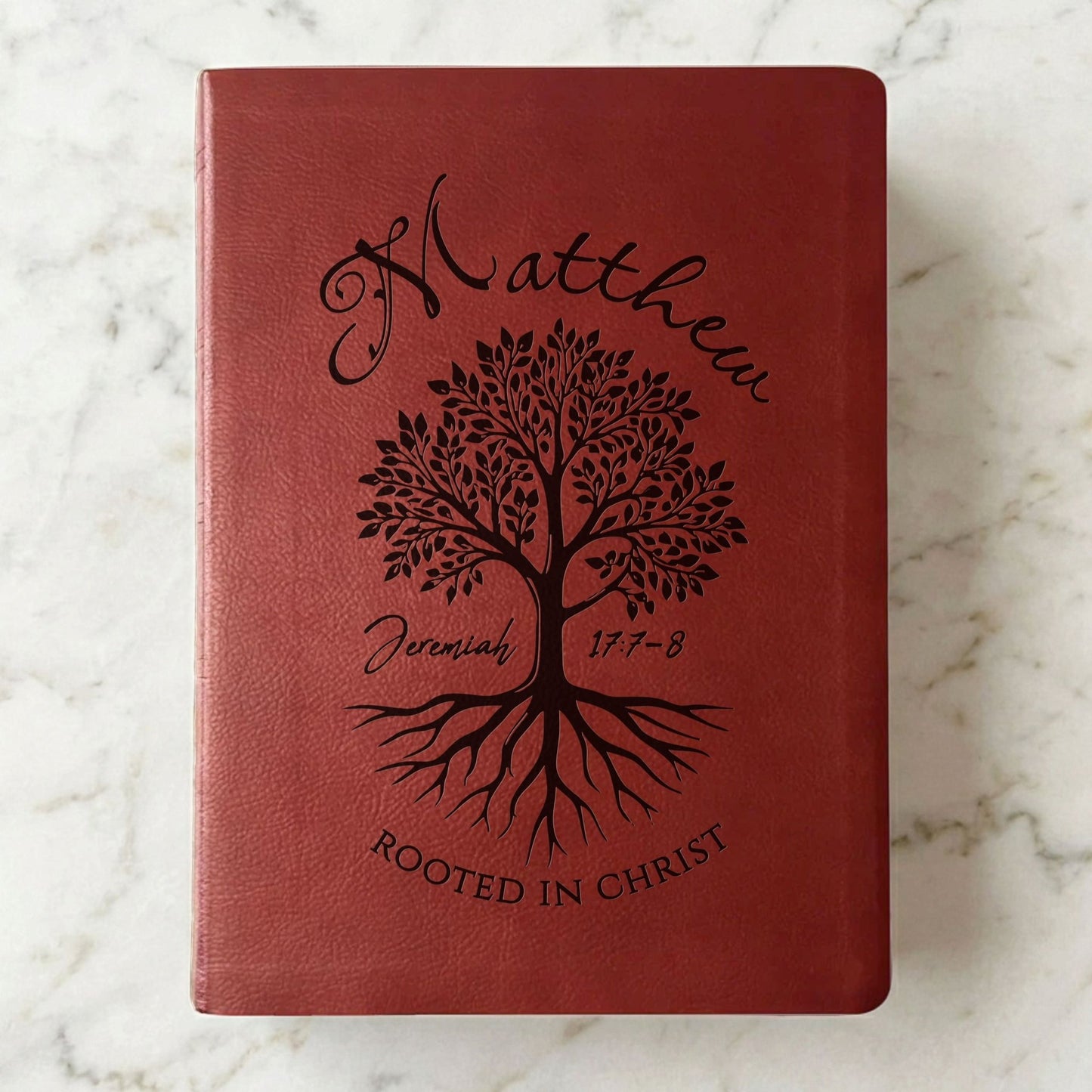 Personalized NASB Giant Print Bible, Custom Engraved Name, Rooted in Christ Tree Design, Christian Gift, Bible Gifts for Her, Gifts for Him - Religious Books - Aylev