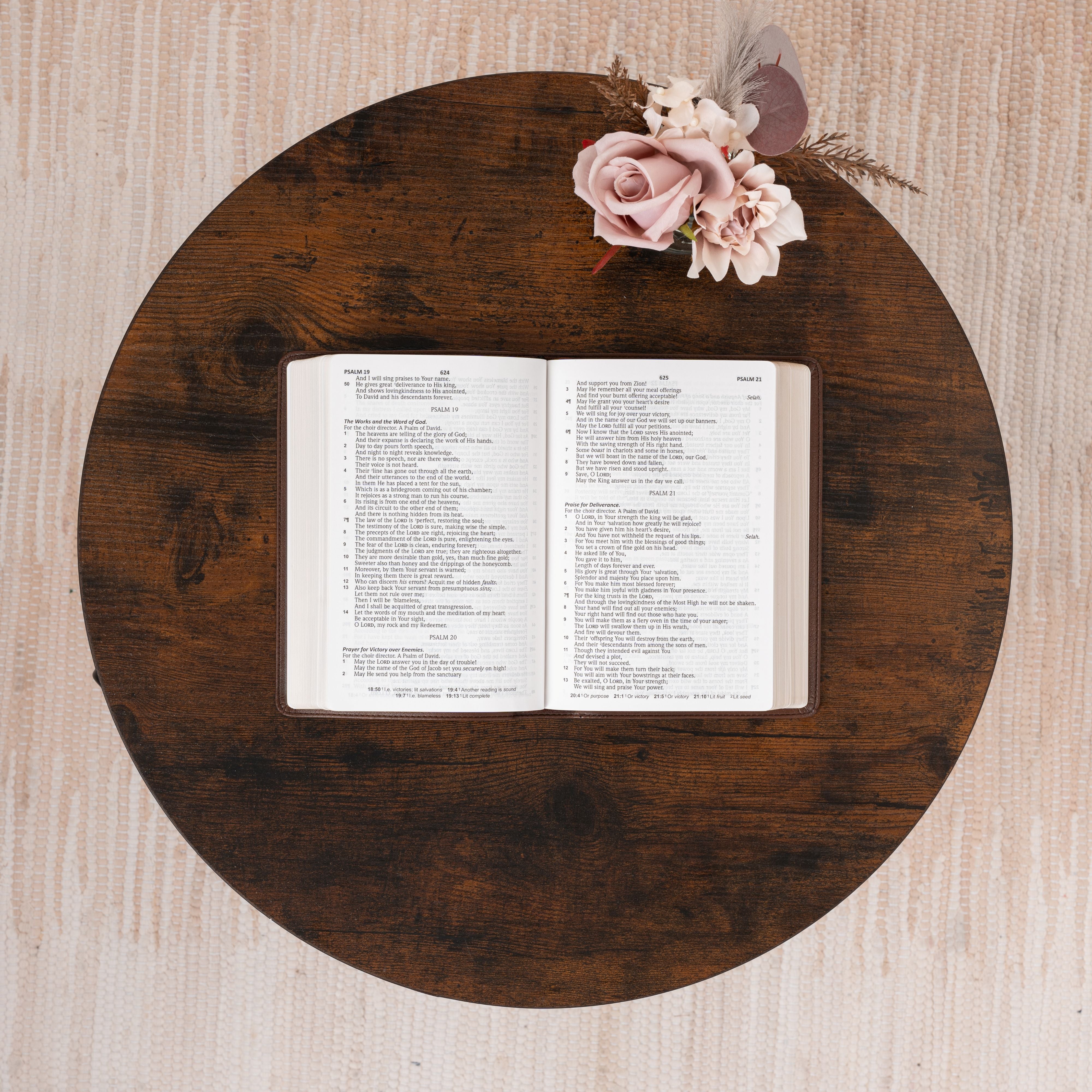 Personalized NASB Large Print Bible, Daughter of a King Lion Design, Custom Name Engraved, Gift for Her