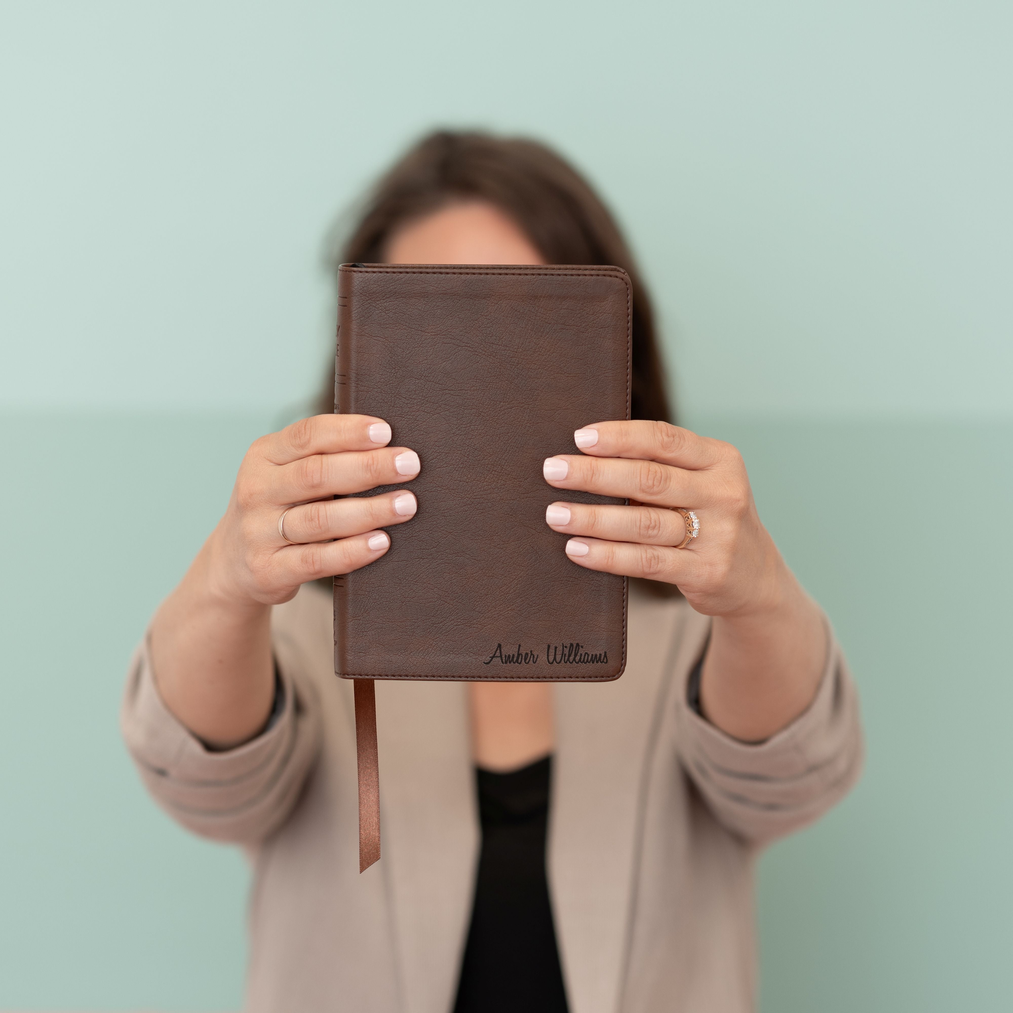 Personalized NASB Bible with Name Engraved, Large Print Compact Bible, Custom Bible Engraved Name, New American Standard Bible, Baptism Gift