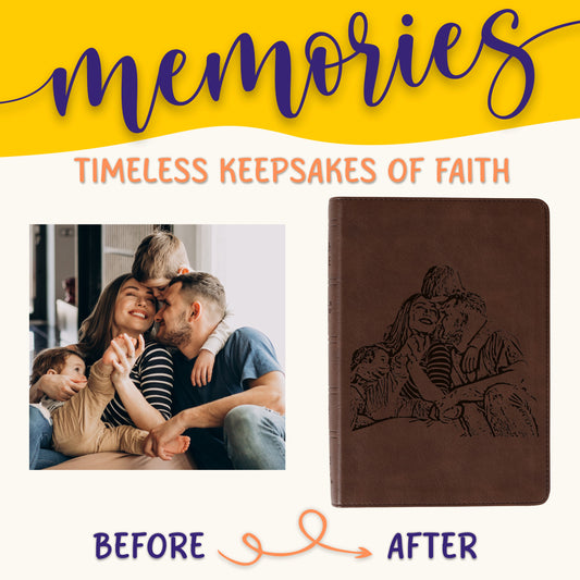 Personalized NASB Large Print Compact Bible, Your Photo Engraved, New American Standard Custom Engraved Bible, Christian Gifts, Baptism Gift