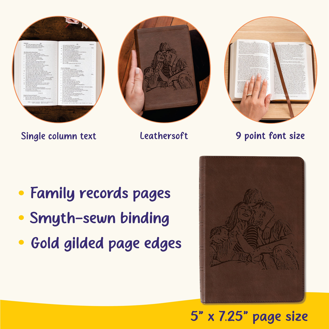 Personalized NASB Large Print Compact Bible, Your Photo Engraved, New American Standard Custom Engraved Bible, Christian Gifts, Baptism Gift