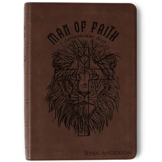 Personalized NASB Large Print Bible, Custom Name Engraved, New American Standard, Christian Gift for Him