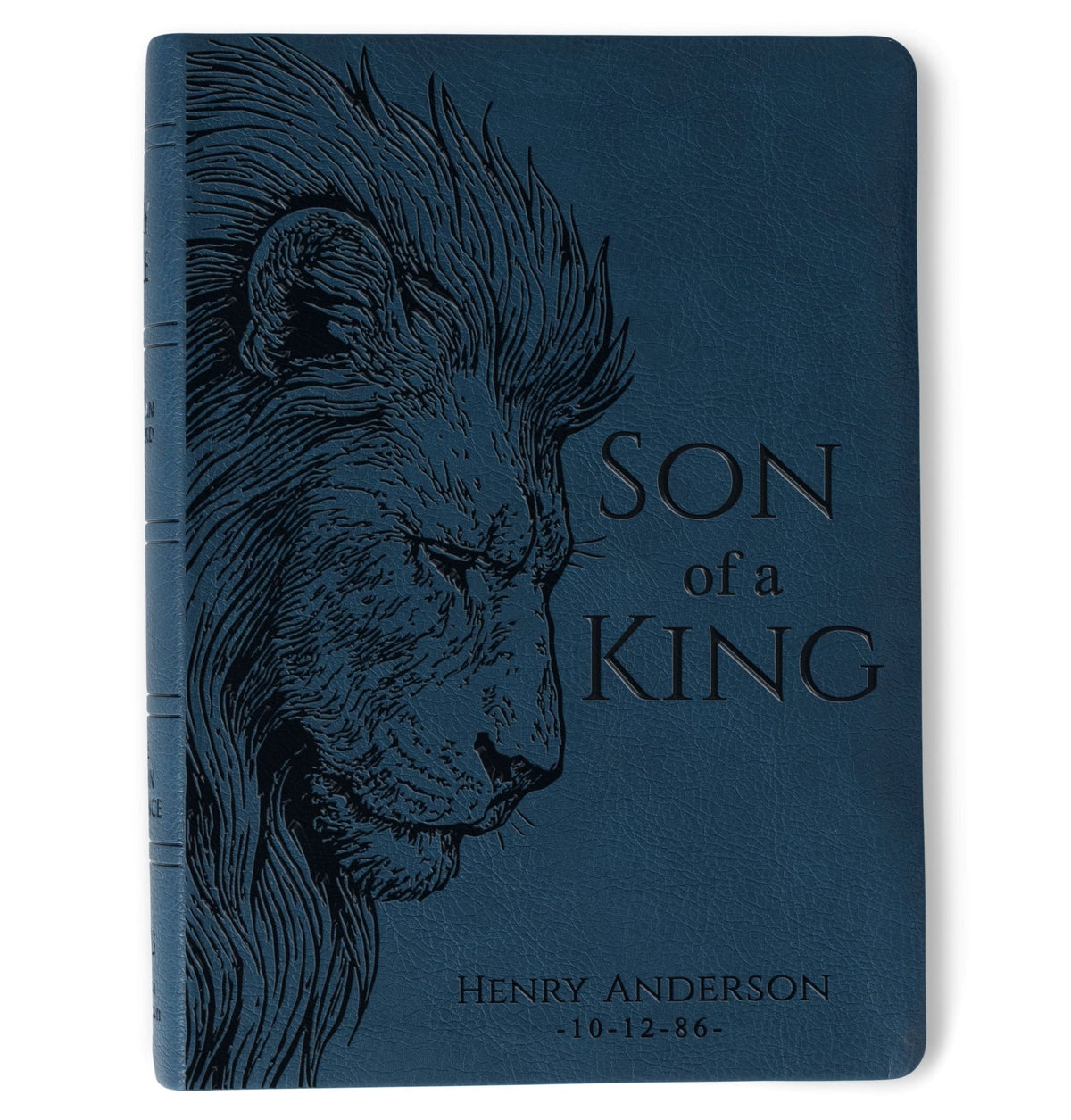 Personalized NASB Wide - Margin Bible, Son of a King Lion Design, Custom Engraved Name, Christian Gift, Baptism Gift, Bible Gift for Him - Religious Books - Aylev