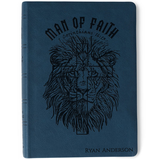 Personalized NASB Wide Margin Bible for Men, Custom Name Engraved, New American Standard Bible, Christian Gifts