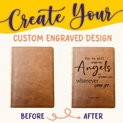 Personalized NASB Bible: Create Your Own Custom Engrave Design with a Designer, Wide - Margin Reference Bible, New American Standard Bible - Religious Books - Aylev