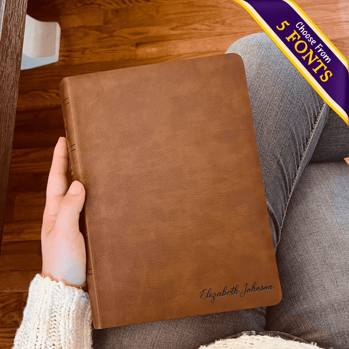 Personalized NASB Wide Margin Bible – Custom Engraved Name | New American Standard Bible - Religious Books - Aylev
