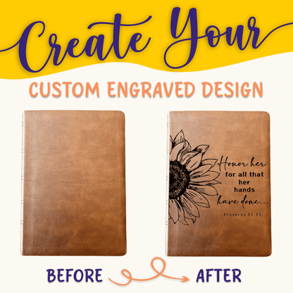 Personalized NASB Bible: Create Your Own Custom Engrave Design with a Designer, Wide - Margin Reference Bible, New American Standard Bible - Religious Books - Aylev