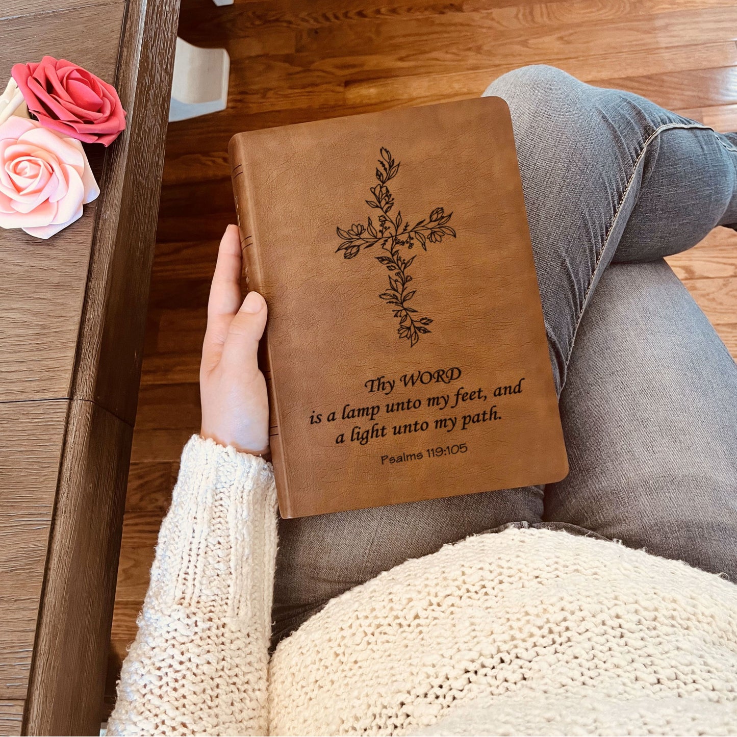 Personalized NASB Bible: Create Your Own Custom Engraved Design with a Designer, Wide Margin Reference Bible, Christian Gifts, Baptism Gifts