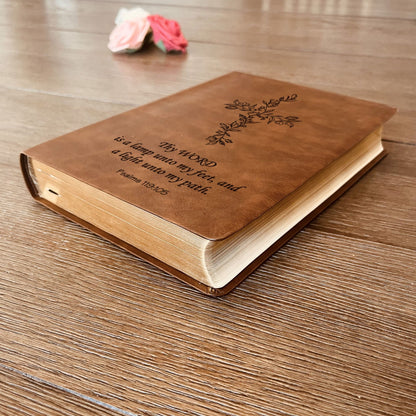 Personalized NASB Bible: Create Your Own Custom Engraved Design with a Designer, Wide Margin Reference Bible, Christian Gifts, Baptism Gifts - Religious Books - Aylev