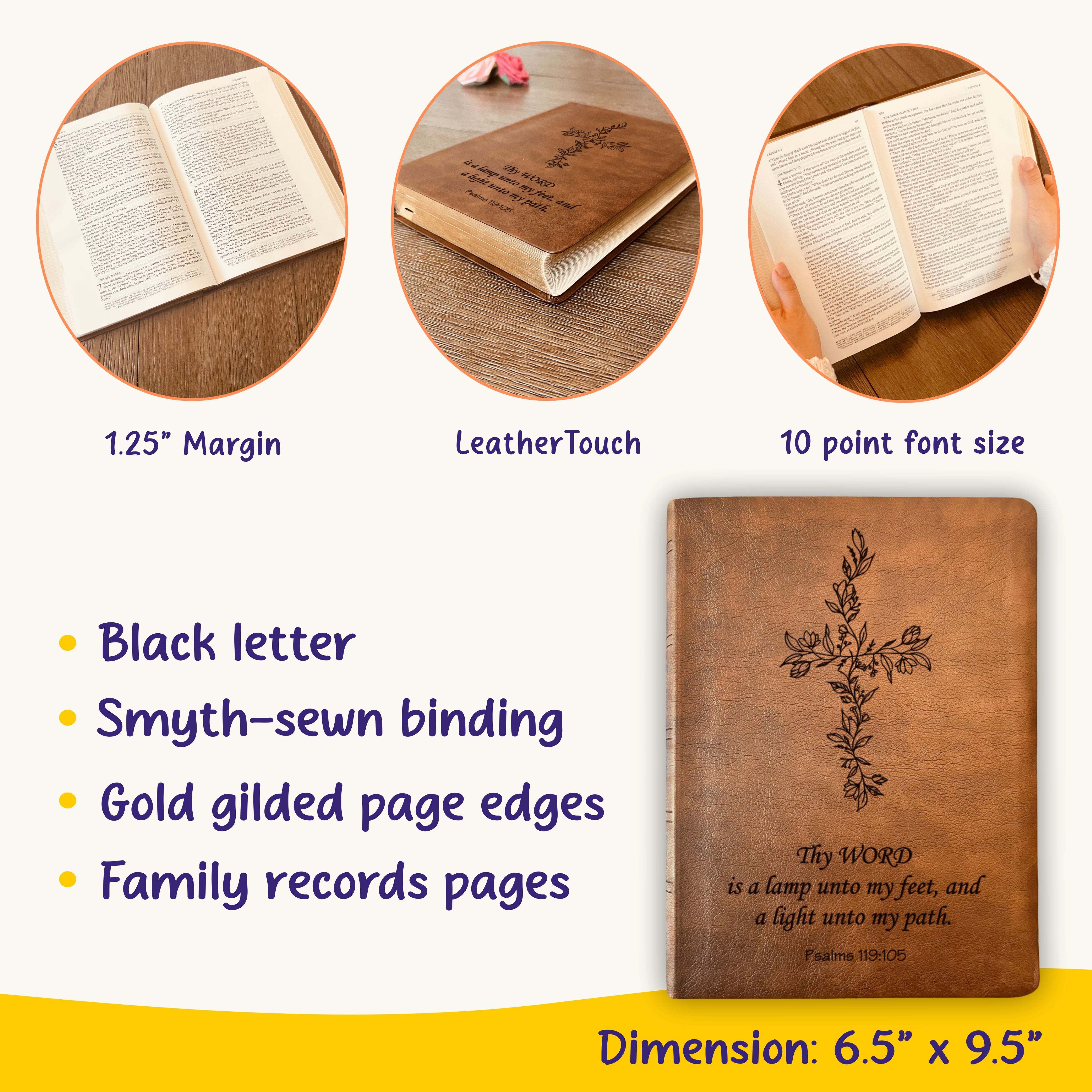 Personalized NASB Bible: Create Your Own Custom Engraved Design with a Designer, Wide Margin Reference Bible, Christian Gifts, Baptism Gifts