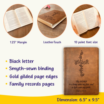 Personalized NASB Bible: Create Your Own Custom Engraved Design with a Designer, Wide Margin Reference Bible, Christian Gifts, Baptism Gifts - Religious Books - Aylev