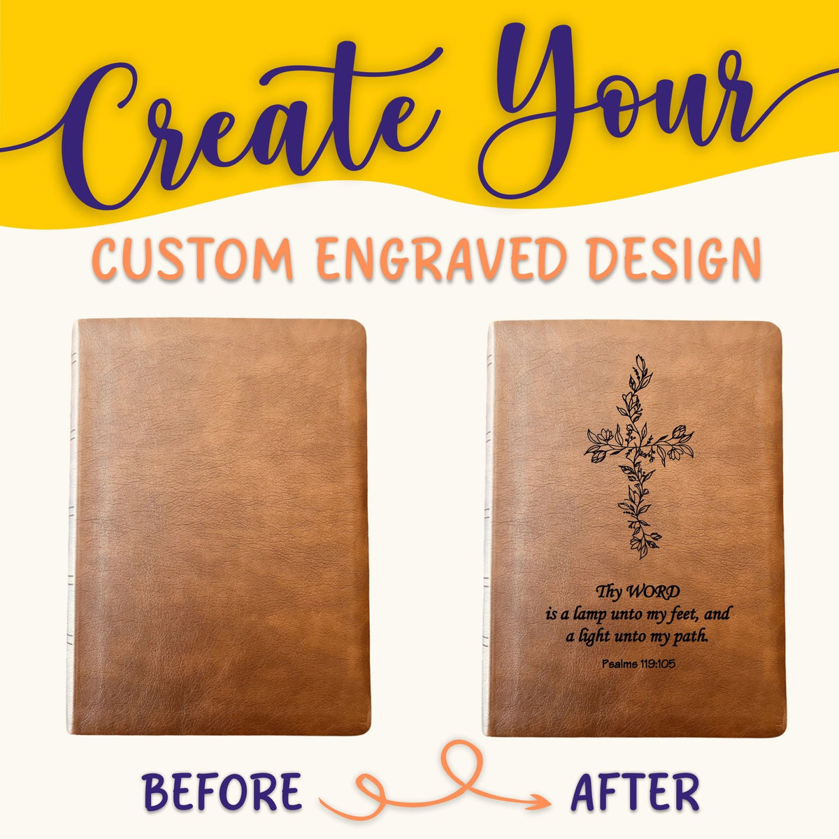 Personalized NASB Bible: Create Your Own Custom Engraved Design with a Designer, Wide Margin Reference Bible, Christian Gifts, Baptism Gifts - Religious Books - Aylev