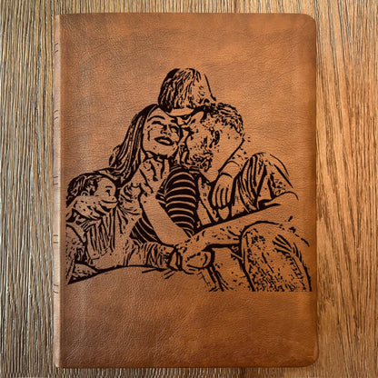 Personalized NASB Wide Margin Bible, Photo Engraved Cover, Custom Bible for Note - Taking, Christian Gift, Wedding Gift, Custom Engraved Bible - Religious Books - Aylev