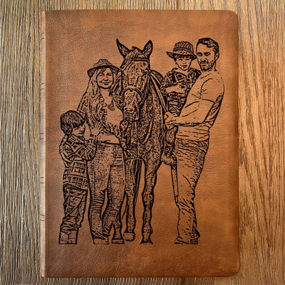 Personalized NASB Wide Margin Bible, Photo Engraved Cover, Custom Bible for Note - Taking, Christian Gift, Wedding Gift, Custom Engraved Bible - Religious Books - Aylev