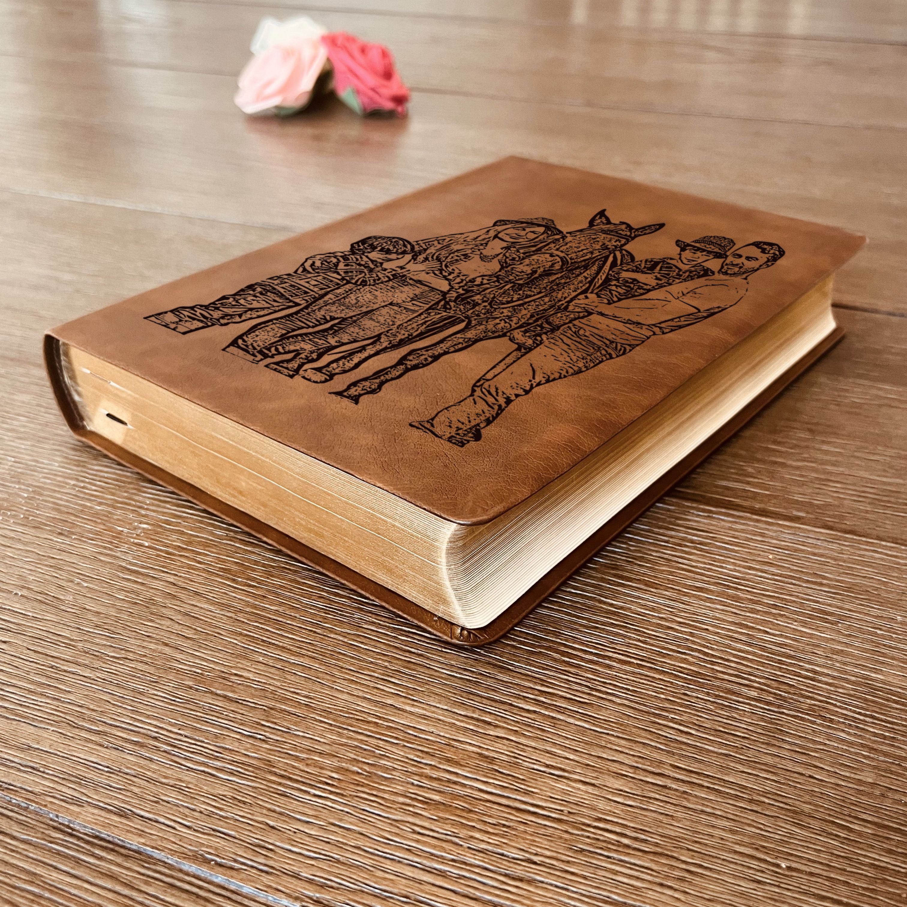 Personalized NASB Wide Margin Bible, Photo Engraved Cover, Custom Bible for Note-Taking, Christian Gift, Wedding Gift, Custom Engraved Bible