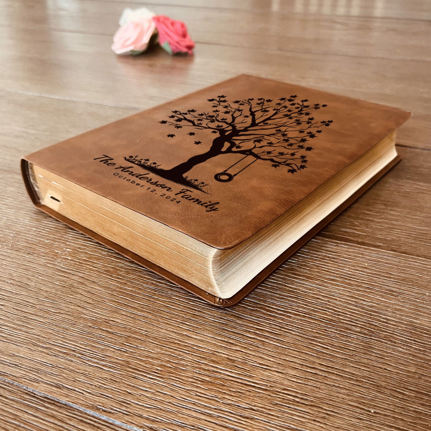 Personalized NASB Family Bible, NASB Custom Family Tree Bible, Wide Margin, Custom Engraved Bible for Wedding, Christian Gift, Wedding Gift