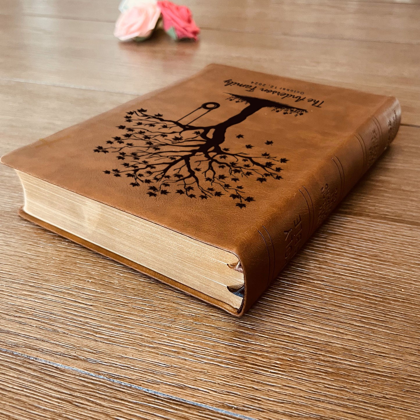 Personalized NASB Family Bible, NASB Custom Family Tree Bible, Wide Margin, Custom Engraved Bible for Wedding, Christian Gift, Wedding Gift