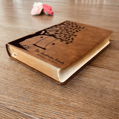 Personalized NASB Family Bible, NASB Custom Family Tree Bible, Wide Margin, Custom Engraved Bible for Wedding, Christian Gift, Wedding Gift - Religious Books - Aylev