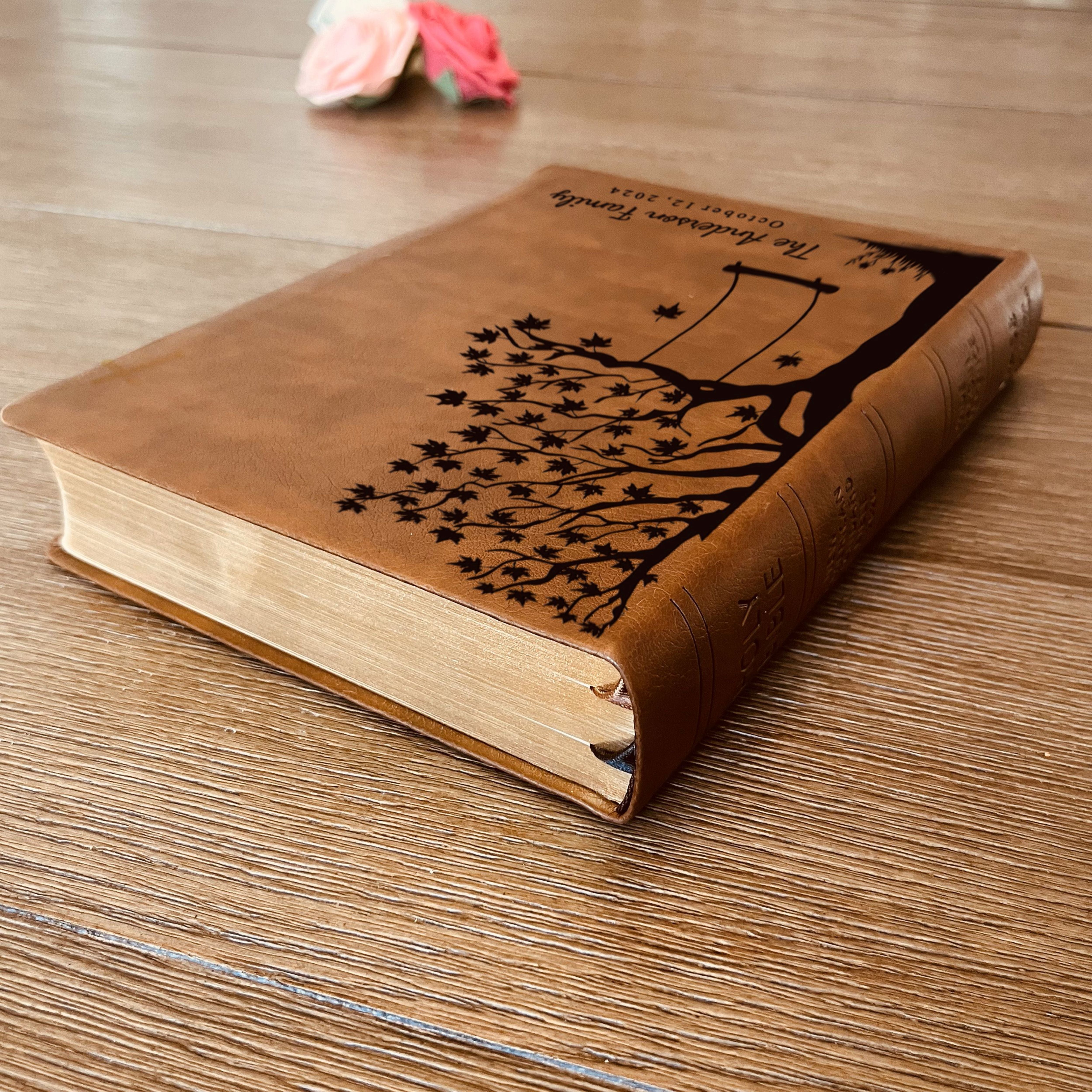 Personalized NASB Family Bible, NASB Custom Family Tree Bible, Wide Margin, Custom Engraved Bible for Wedding, Christian Gift, Wedding Gift