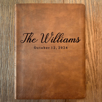 Personalized NASB Family Bible, NASB Custom Family Tree Bible, Wide Margin, Custom Engraved Bible for Wedding, Christian Gift, Wedding Gift - Religious Books - Aylev