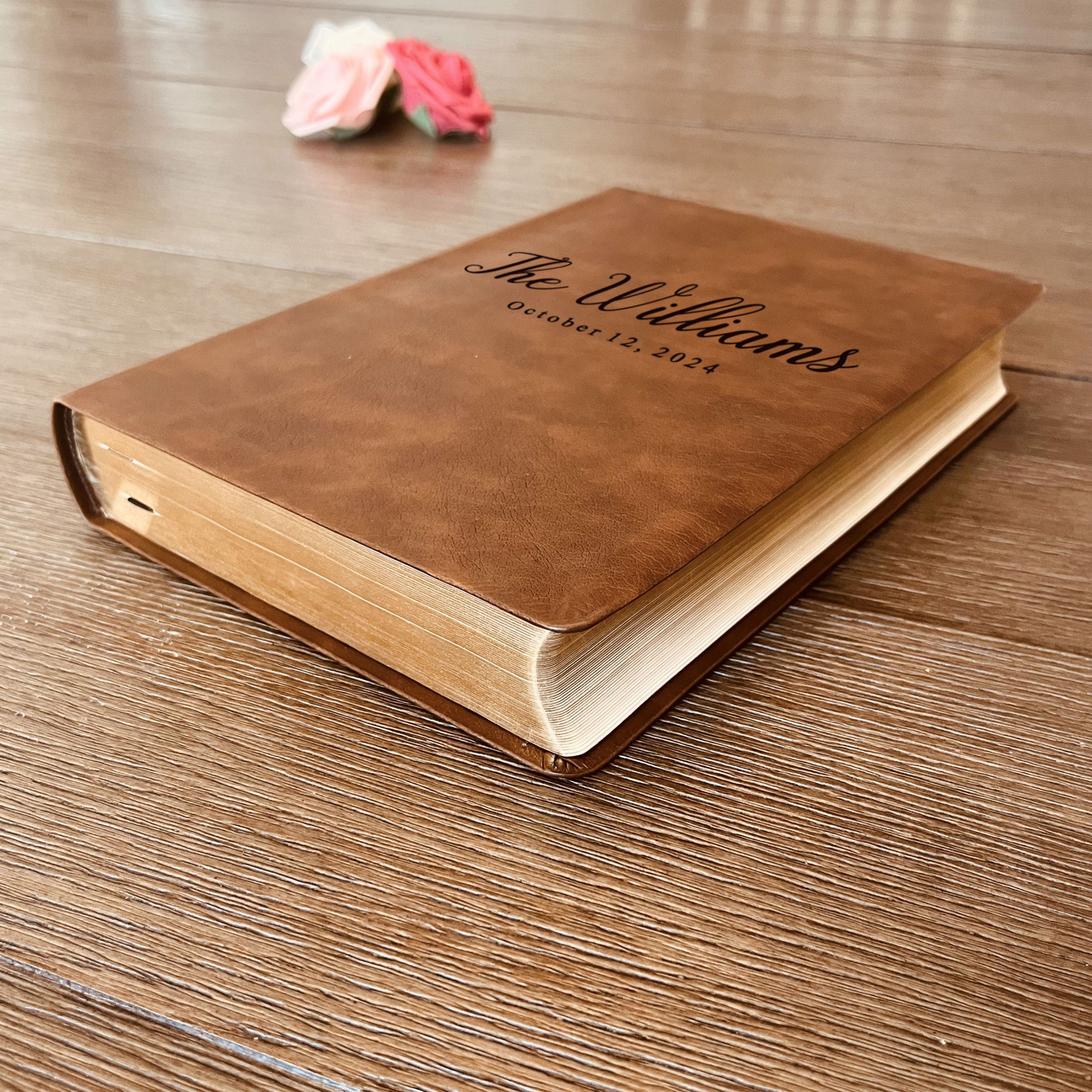 Personalized NASB Family Bible, NASB Custom Family Tree Bible, Wide Margin, Custom Engraved Bible for Wedding, Christian Gift, Wedding Gift
