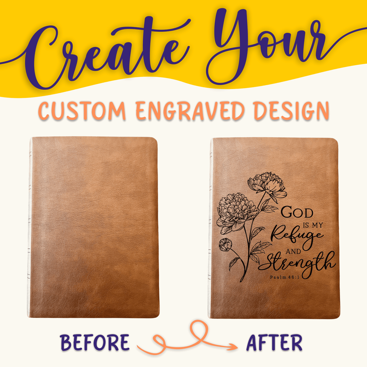 Personalized NASB Bible: Create Your Own Custom Engrave Design with a Designer, Wide - Margin Reference Bible, New American Standard Bible - Religious Books - Aylev