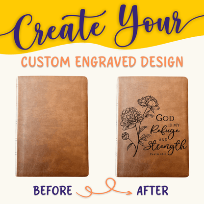 Personalized NASB Bible: Create Your Own Custom Engrave Design with a Designer, Wide - Margin Reference Bible, New American Standard Bible - Religious Books - Aylev