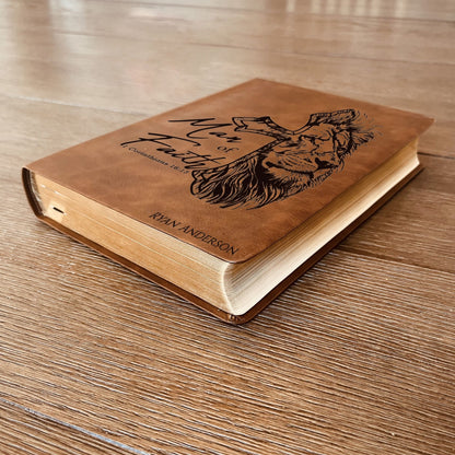 Personalized Bible for Men, NASB Wide Margin, Custom Bible for Men Name Engraved, New American Standard, Bibles for men, Bible gifts for men - Religious Books - Aylev