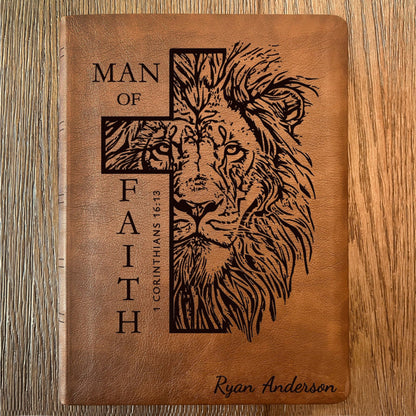Personalized Bible for Men, NASB Wide Margin, Custom Bible for Men Name Engraved, New American Standard, Bibles for men, Bible gifts for men - Religious Books - Aylev