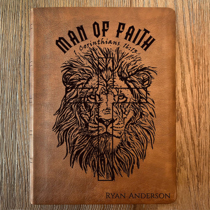 Personalized Bible for Men, NASB Wide Margin, Custom Bible for Men Name Engraved, New American Standard, Bibles for men, Bible gifts for men - Religious Books - Aylev