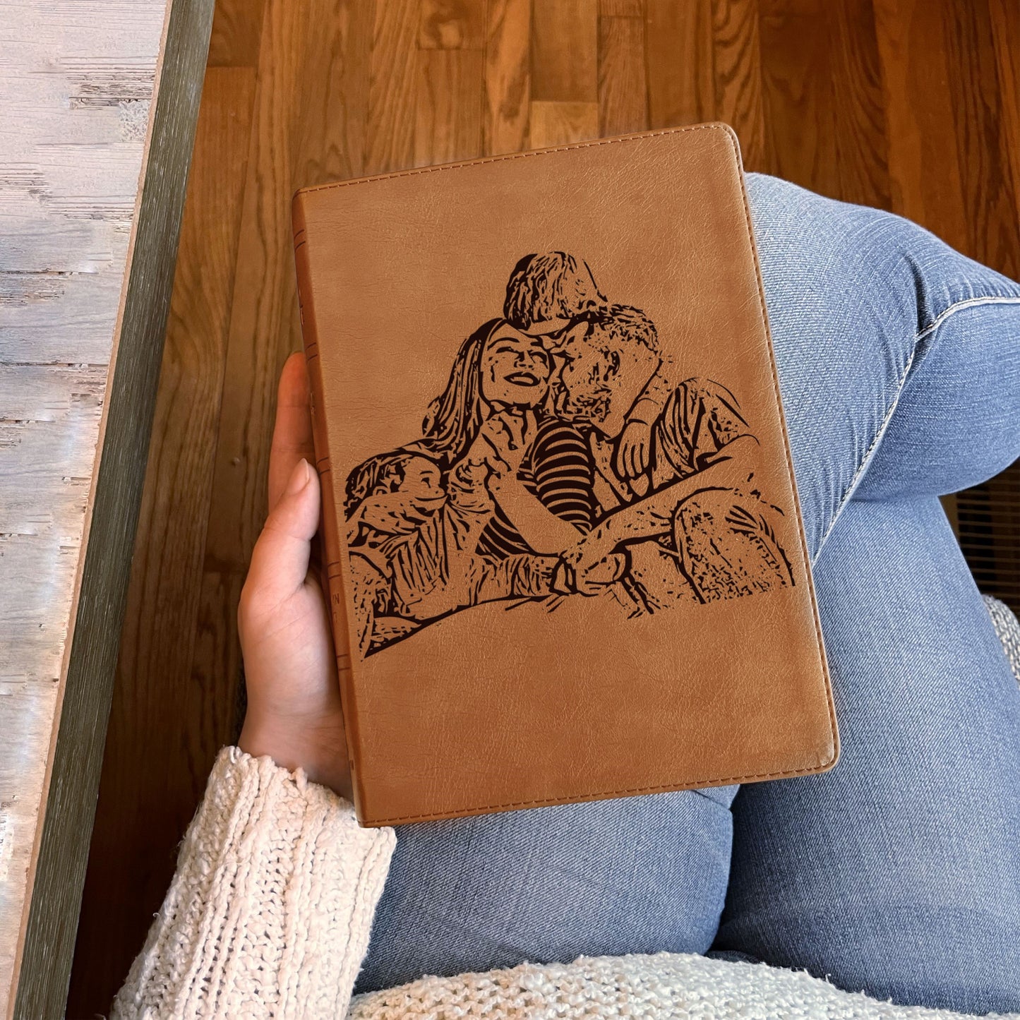 Personalized NASB 1995 Bible, Your Photo Engraved, Family Records Pages, Custom Engraved Bible, Christian Gift, Baptism Gift, Wedding Gift