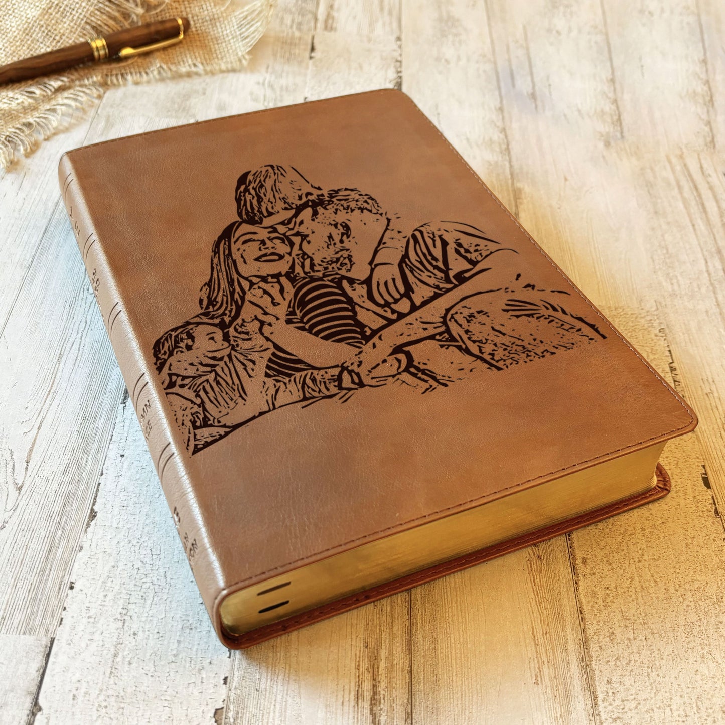 Personalized NASB 1995 Bible, Your Photo Engraved, Family Records Pages, Custom Engraved Bible, Christian Gift, Baptism Gift, Wedding Gift