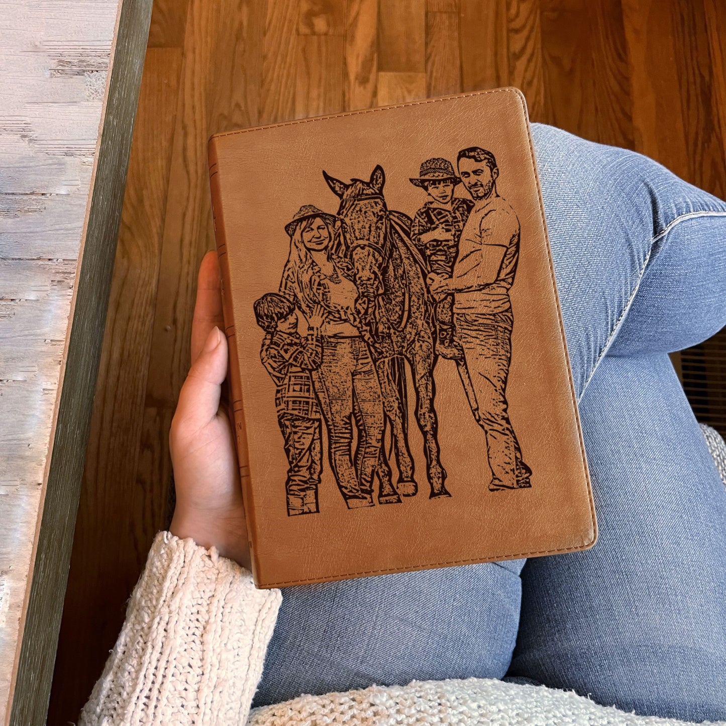 Personalized NASB 1995 Bible, Your Photo Engraved, Family Records Pages, Custom Engraved Bible, Christian Gift, Baptism Gift, Wedding Gift