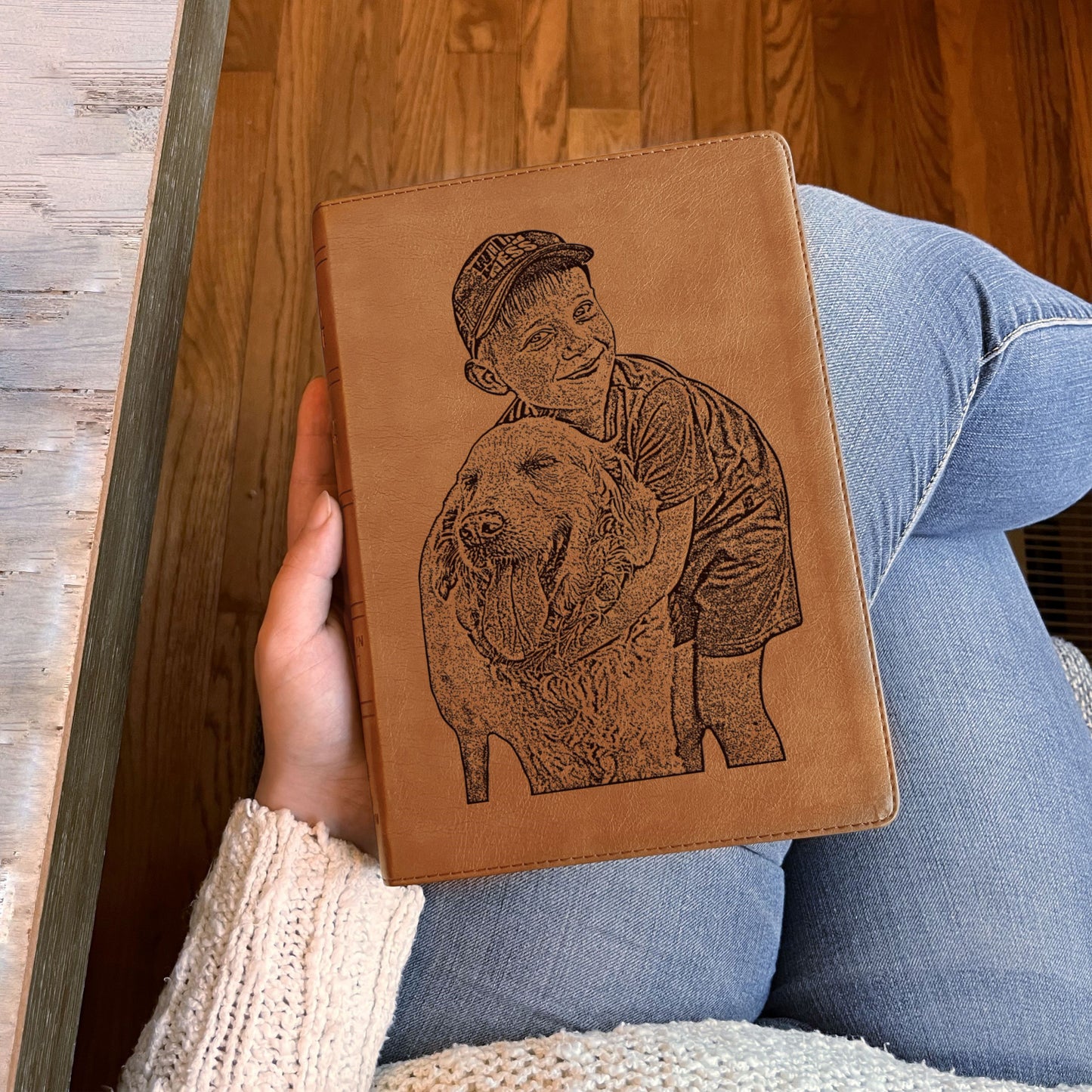 Personalized NASB 1995 Bible, Your Photo Engraved, Family Records Pages, Custom Engraved Bible, Christian Gift, Baptism Gift, Wedding Gift