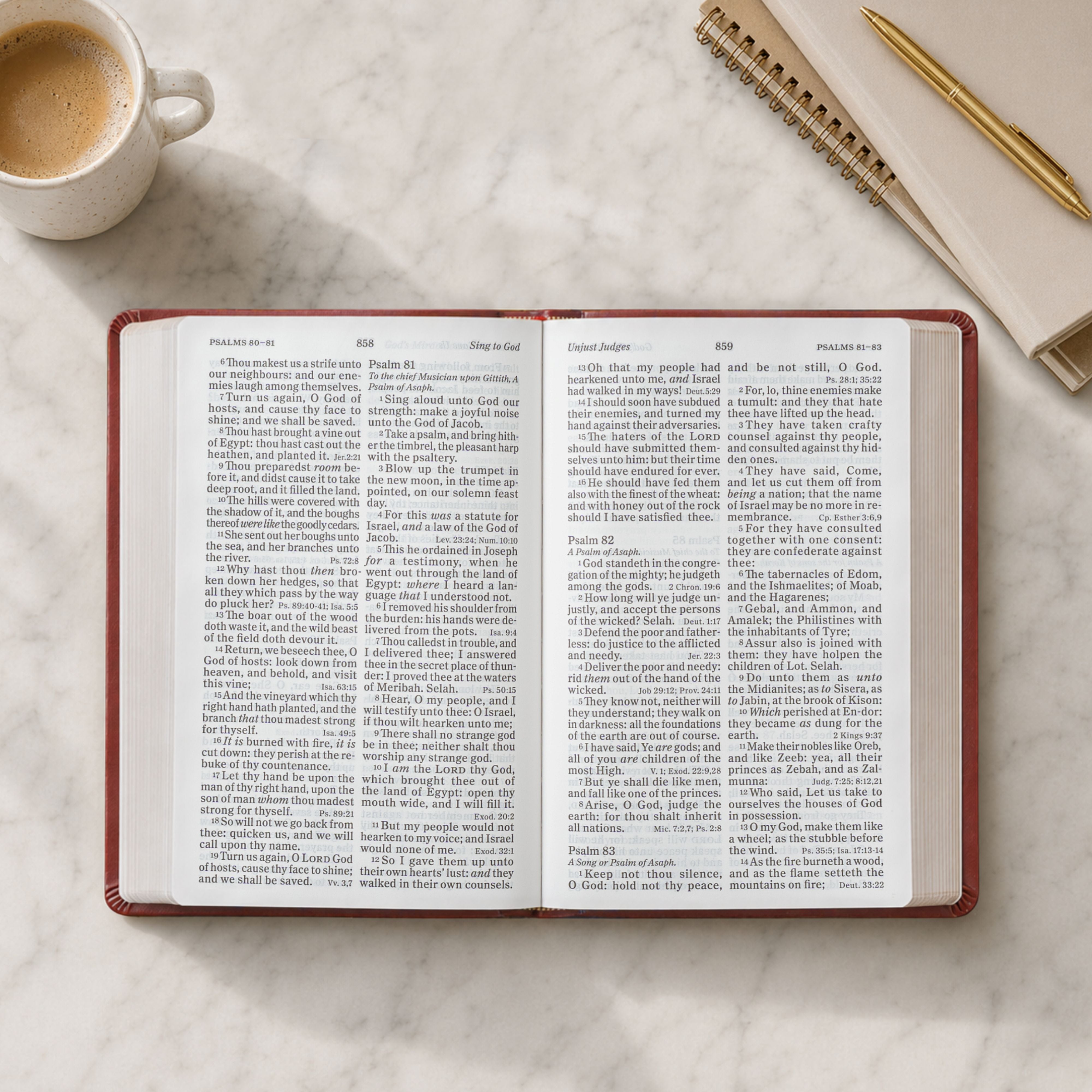 Personalized KJV Giant Print Reference Bible, Custom Bible Name Engraved, King James Version, Christian & Baptism Gift for Men or Women